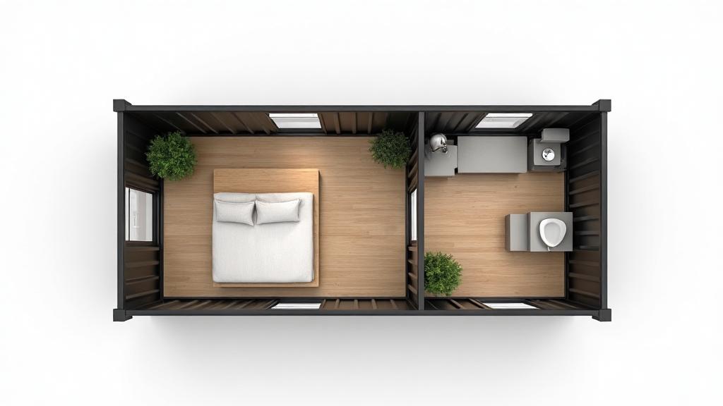 Plan maison container 20 pieds
