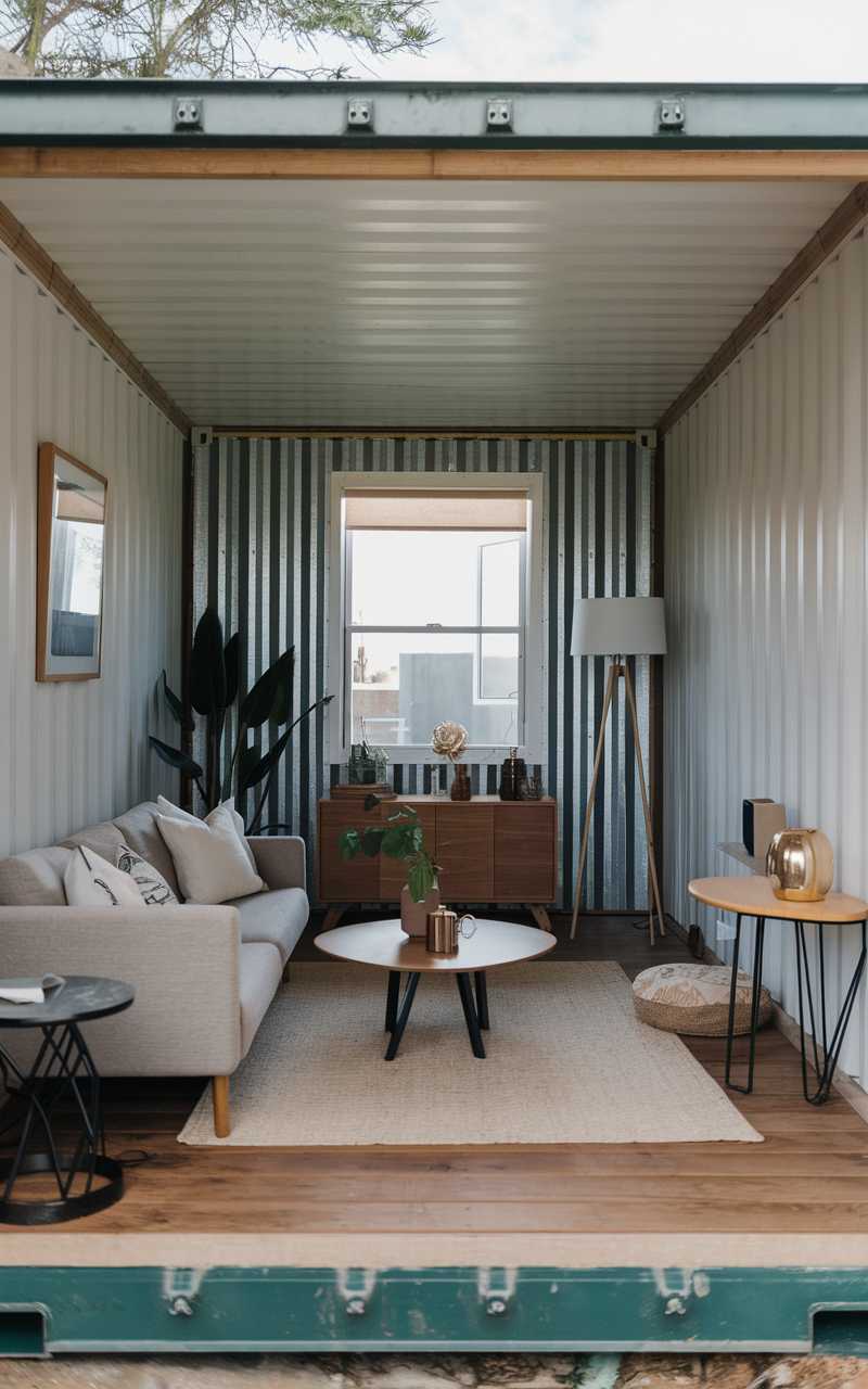 Intérieur maison container : optimiser l&rsquo;espace et le design avec créativité