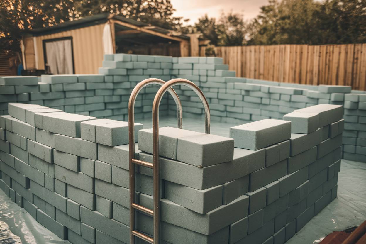 Piscine en blocs de polystyrène : retours d’expérience et perspectives sur la durabilité
