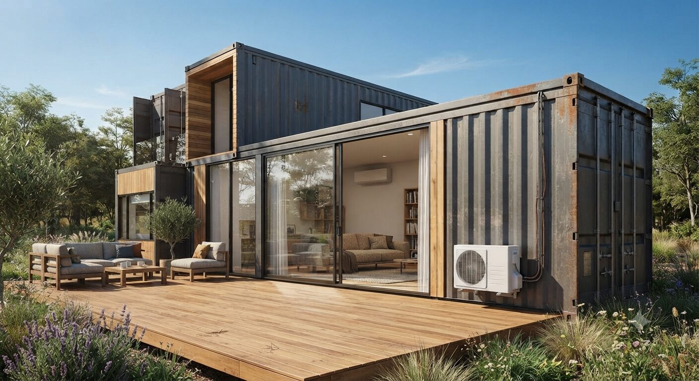 Climatisation et confort thermique dans une maison container